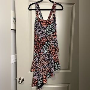 Lovers + Friends Floral Chiara Midi Dress Size XS | Asymmetric Hem